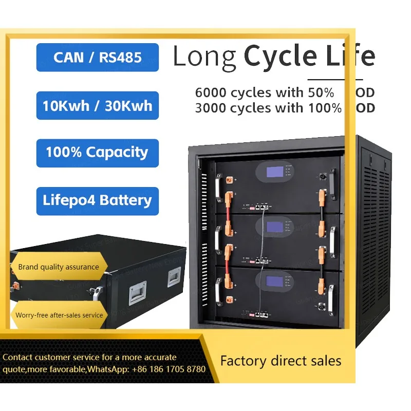 SIAPNI Factory Direct Sale Solar Power 48V/51.2V 200Ah Lifepo4 Lithium Ion Rack Type Battery 6000 Cycles