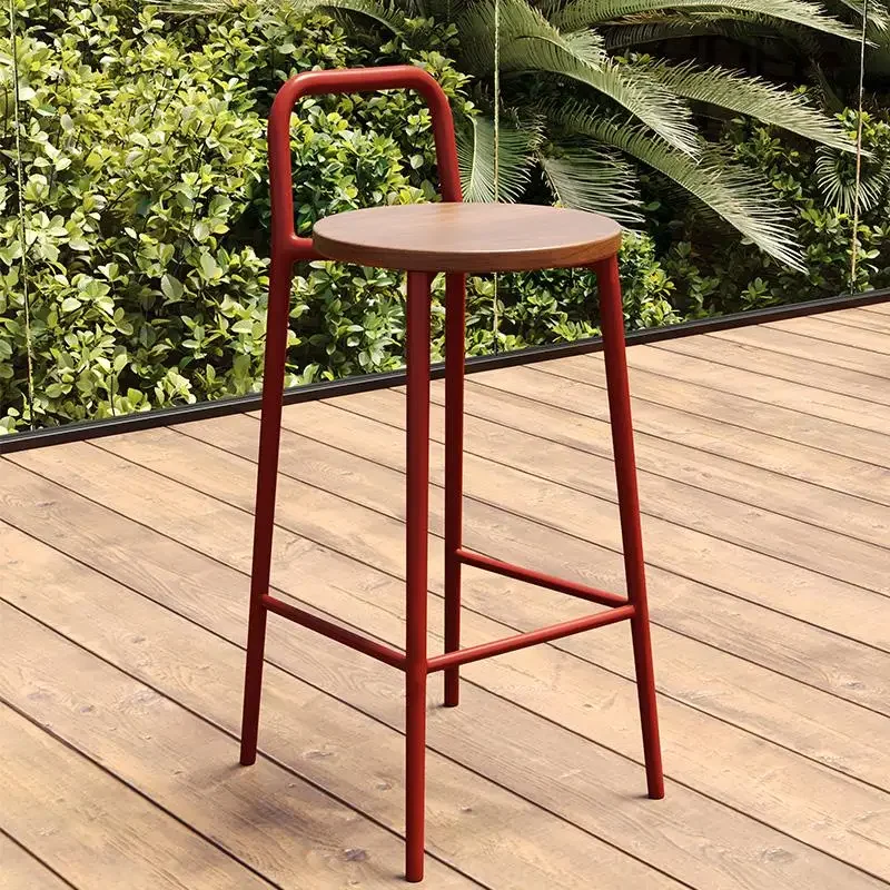 Banco de bar moderno para recepção, encosto relaxante industrial, cadeiras altas, ilha, ergonômico, móveis para casa