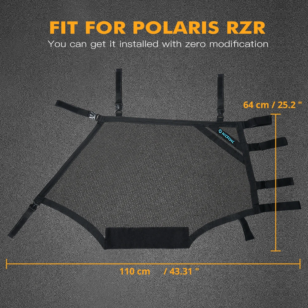 NiceCNC For Polaris RZR 1000 XP Turbo Window Nets Roll Cage Mesh Guard Side Panel UTV For Polaris RZR 900 570 800 Prevent Dust