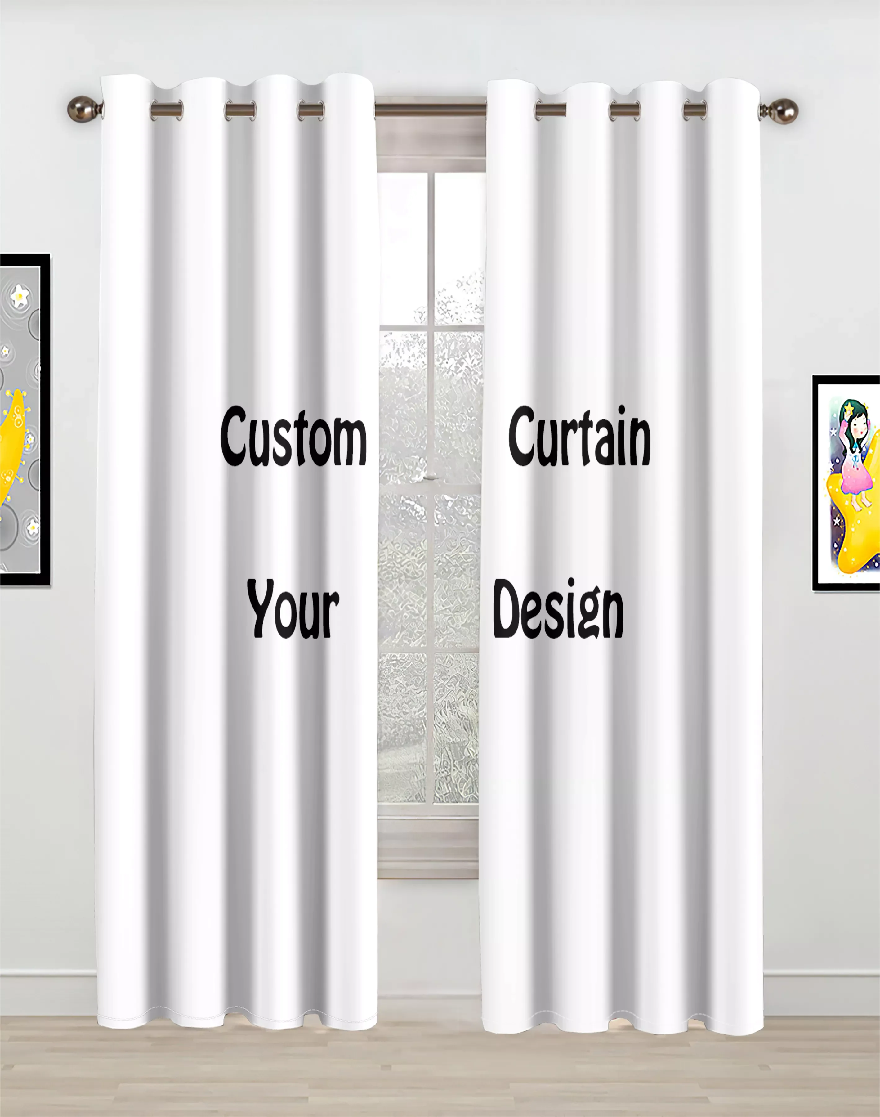 

Exclusive Custom Blackout Curtains Size Pattern Customizable Digital Printing Curtains Shading Rate More Than 90% UV Protion