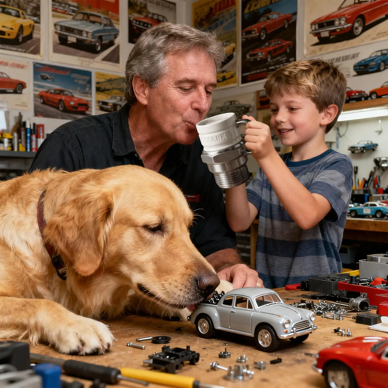 

Чайные кружки, посуда для напитков, новинка, креативная кофейная кружка с свечами зажиганиями для любителей автомобилей, механика, гаража, любителей бара, дня рождения