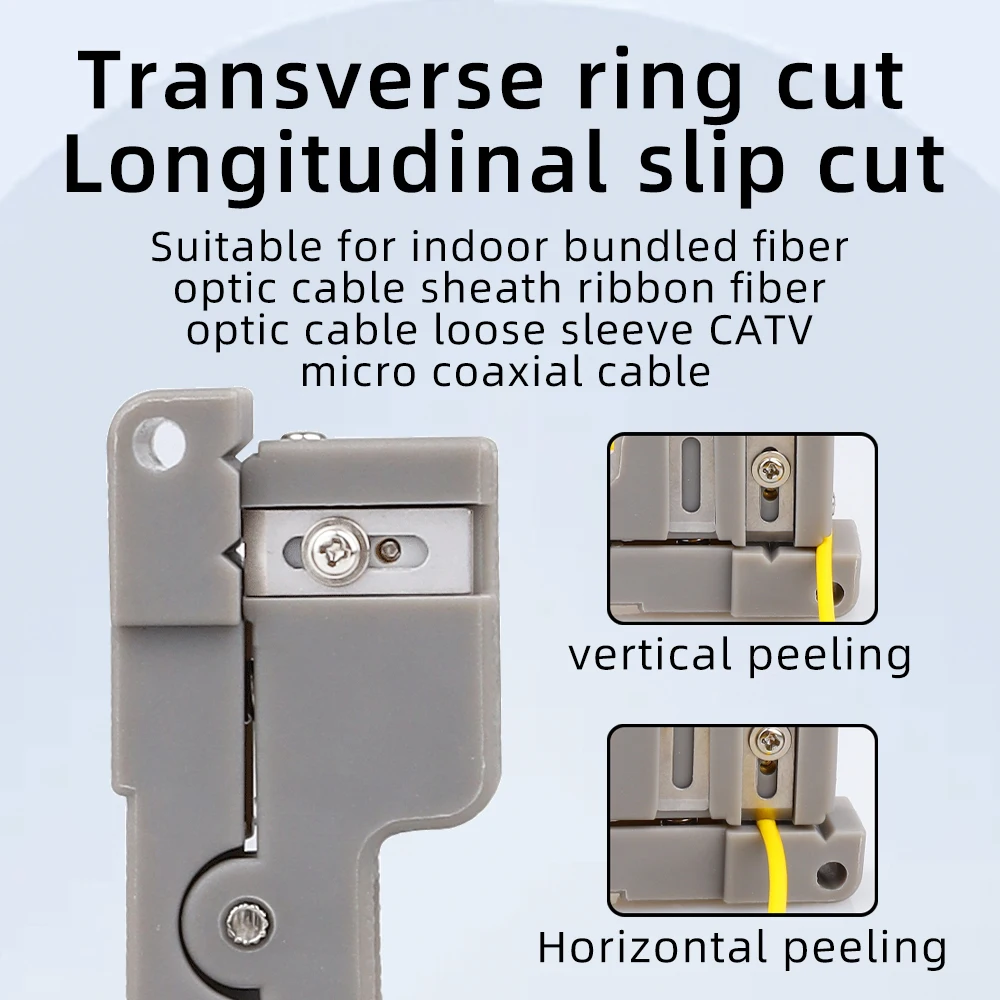Fiber Cable Ribbon Stripper FTTH Fiber Optic Stripping 3.2~5.6mm Access Tool Kit Loose Buffer Tube Stripper