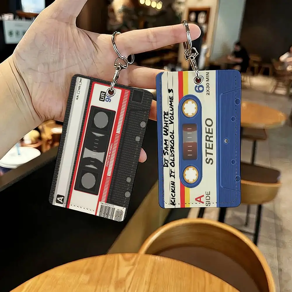 Retro Cassette Music Tape Style Card Holder Suitable For Bank Access Library  Parking Bus Subway And Keychain
