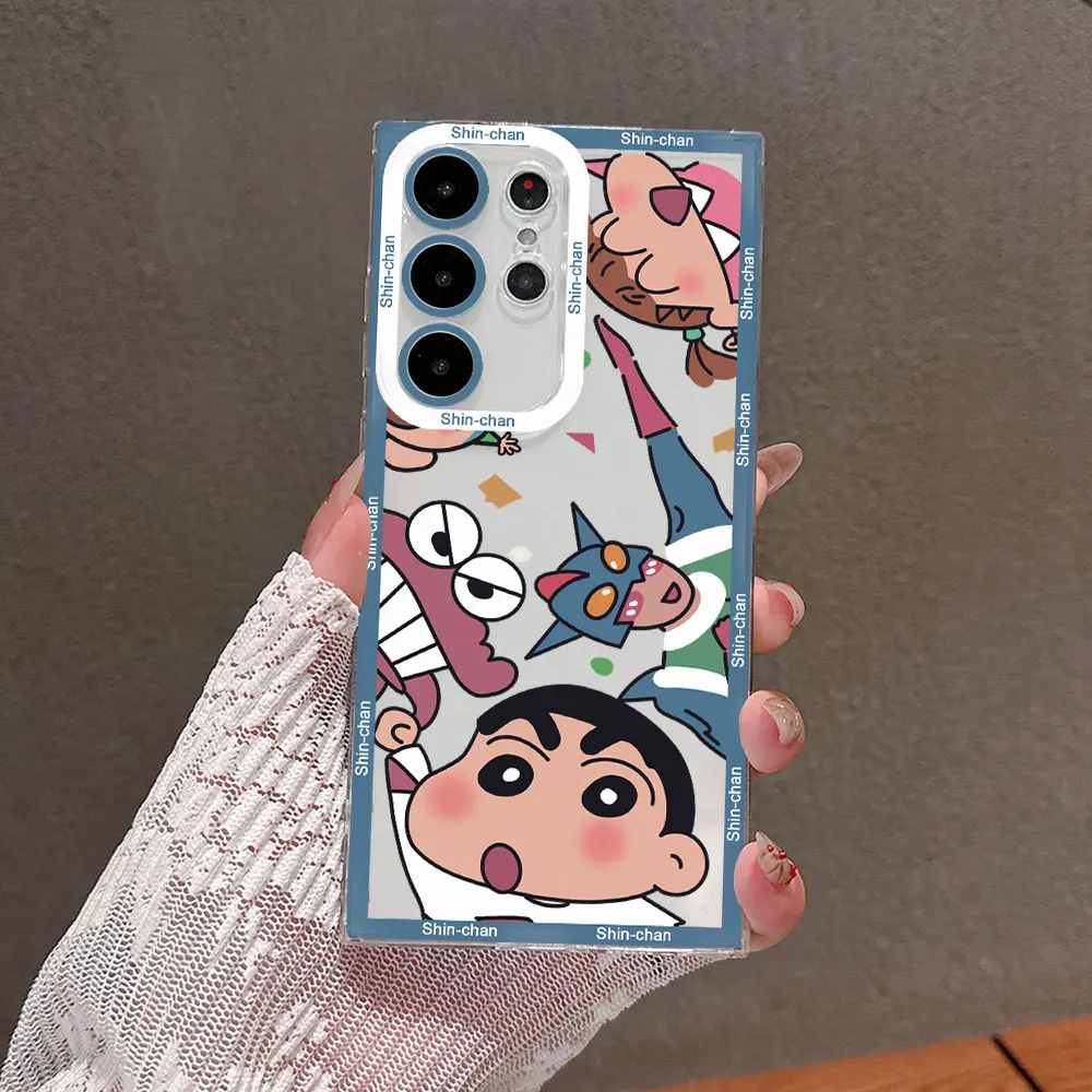 Crayon Shin-chans เคสโทรศัพท์สำหรับ Samsung, S24 S23 S22 S21 S20 S10 FE Note20 Note10 PLUS อัลตร้าไลท์5G เคส TPU นิ่มใส