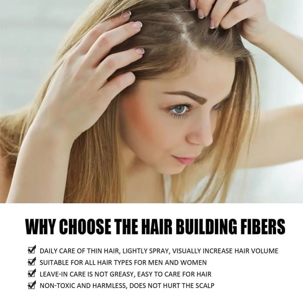 for Root Touchup Supersize Color Fibers with Refill Set for Thinning Hair with Hair Thickening Fibers Colored Hair Thickener
