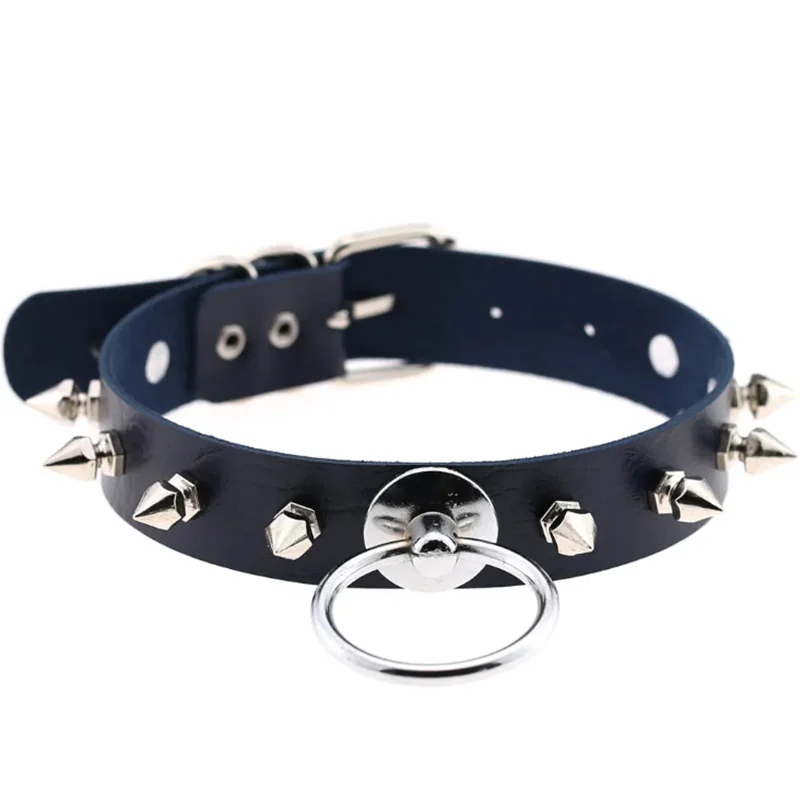 1Pc Harajuku Gothic Spike Niet Stern Halsketten Collares Hip Hop Rock Schwarz Bowknot PU Spitze Leder Sexy Y2K Mädchen halsband Schmuck