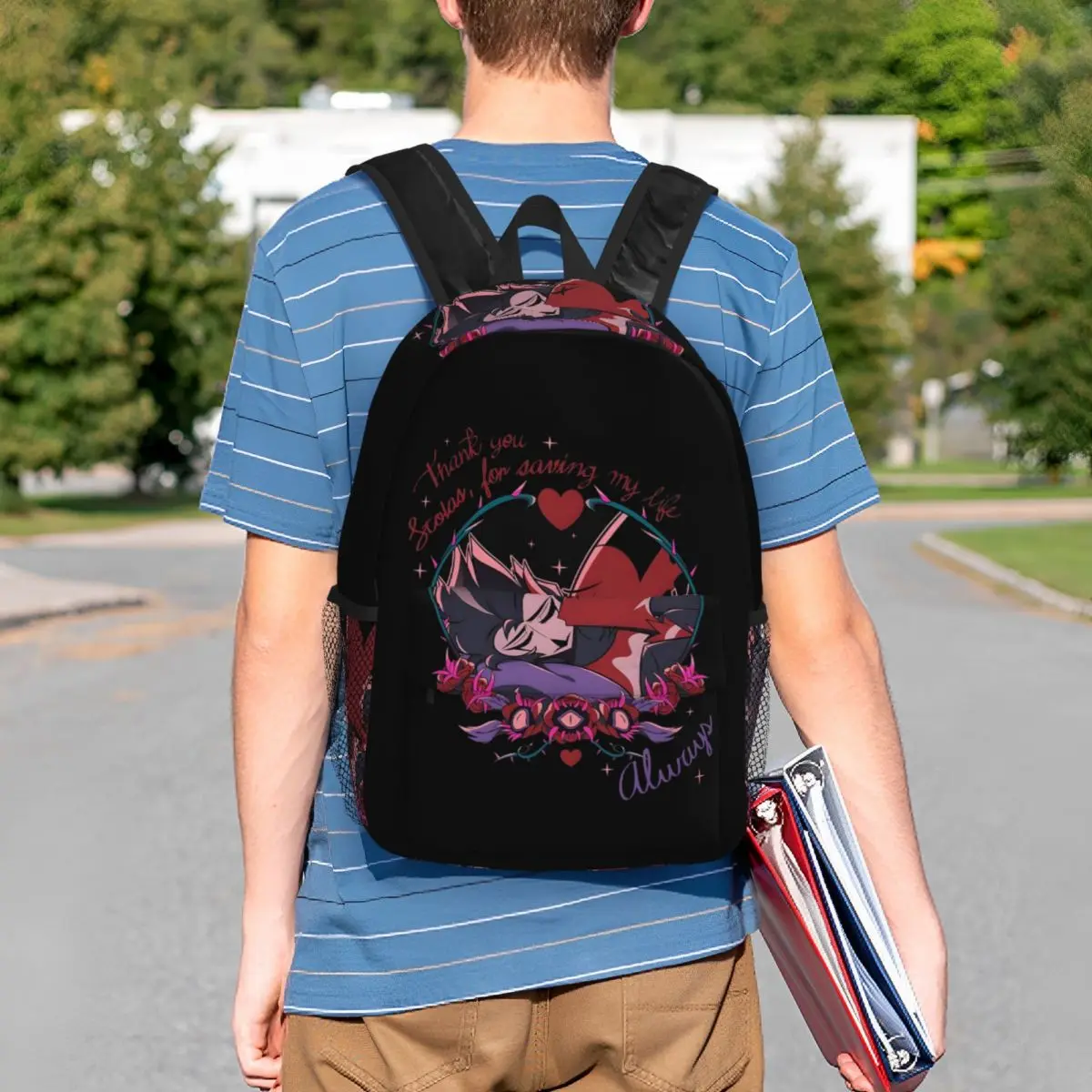 Always Helluva Boss Backpack Student BookBag Boys Girls School Bag Laptop Shoulder Bags