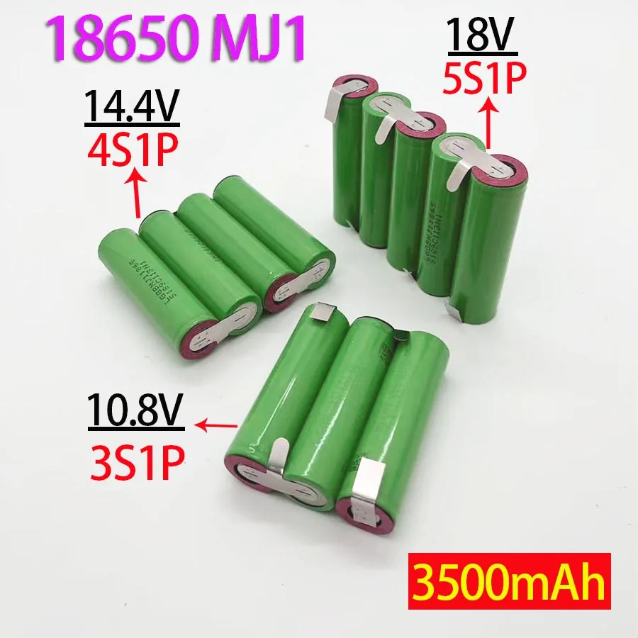 ☞18650 MJ1 3500Mah 7000Mah 20A discharge 3S 4S 5S 6S 7.4V 12V 14.4V 18V 25.2V screwdriver battery 18650 battery pack