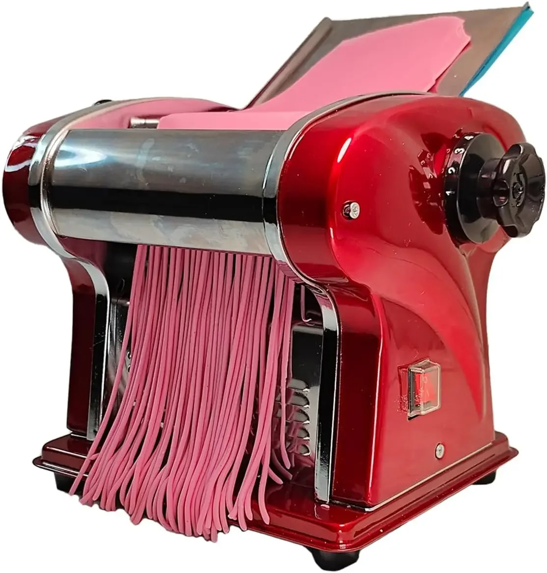 Noodle Making Machine for Household & Commercial Use, Pasta Maker Built-in 2.5 mm Blade Dough Width 14 cm Thickness 0.3-4 mm Adj