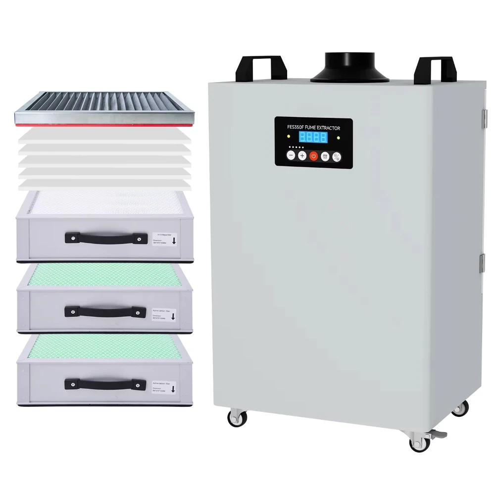 Portable Industrial Fireproof Five-Layer Multi Grade Particle Filter Frame Workshop Smoke Dust Separation Purify Kit