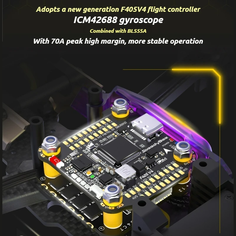 SpeedyBee Mario5 Dron FPV DC/XH O4 Air Unit Pro 5-calowy F405 V4 ESC BLS 55A Zestaw Zasilający do Drona DIY FPV, Prezent na Urodziny dla Chłopca
