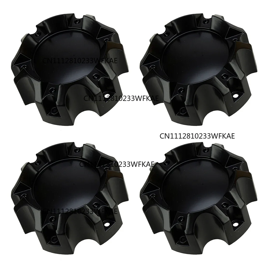 4pcs 6 Lug Car Wheel Tyre Center Hub Caps Protector Rims Universal Accessories Matt Black ABS