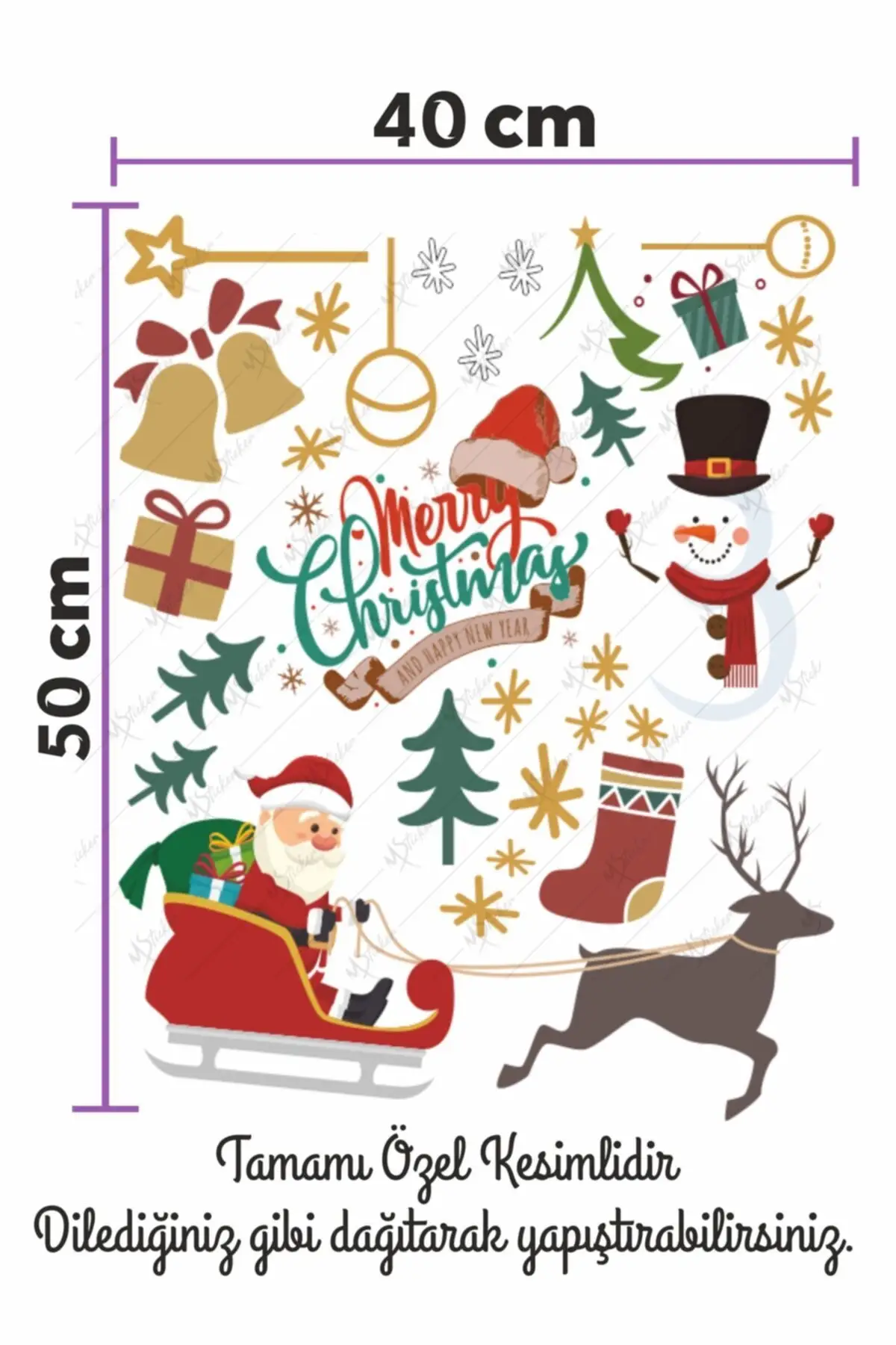 Christmas Wall Glass Stickers Santa Ornament Home Christmas Decoration Ornament Gift Happy New Year Welcome 2022 Merry Christmas