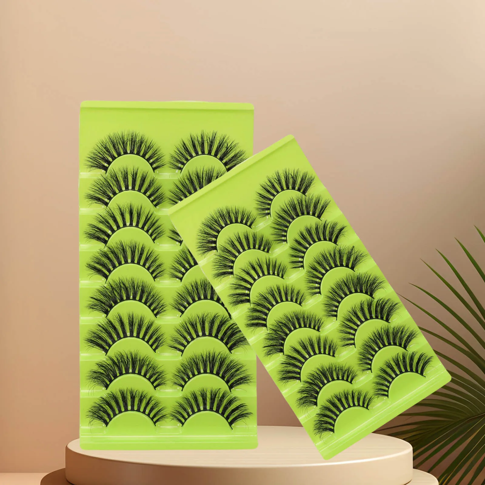 誇張された超厚手のつけまつげ,まつげエクステ,耐久性,光沢のある目,非常に細かい,6D, 8ペア