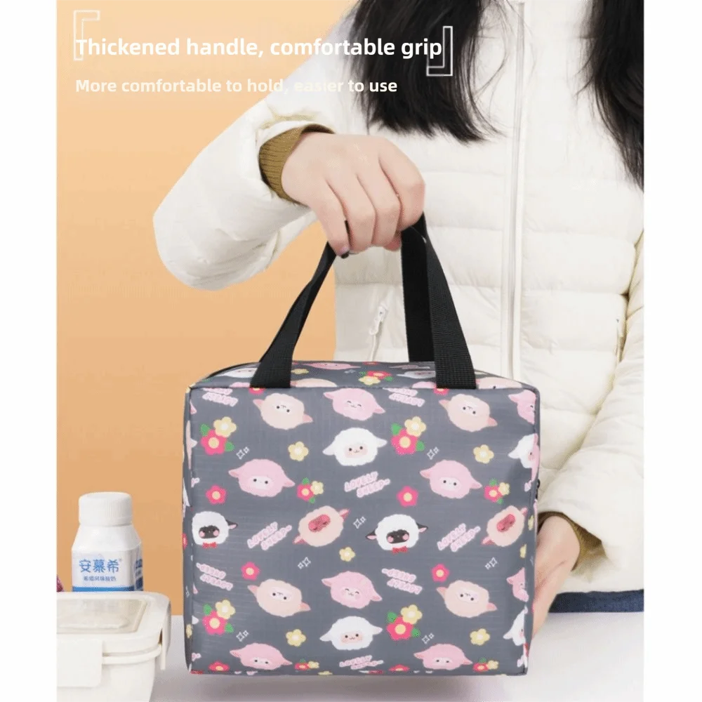 Durable Leakproof Lunch Bag Large Capacity Insulated Insulated Lunch Box Reusable Portable Cooler Lunch Bag Students