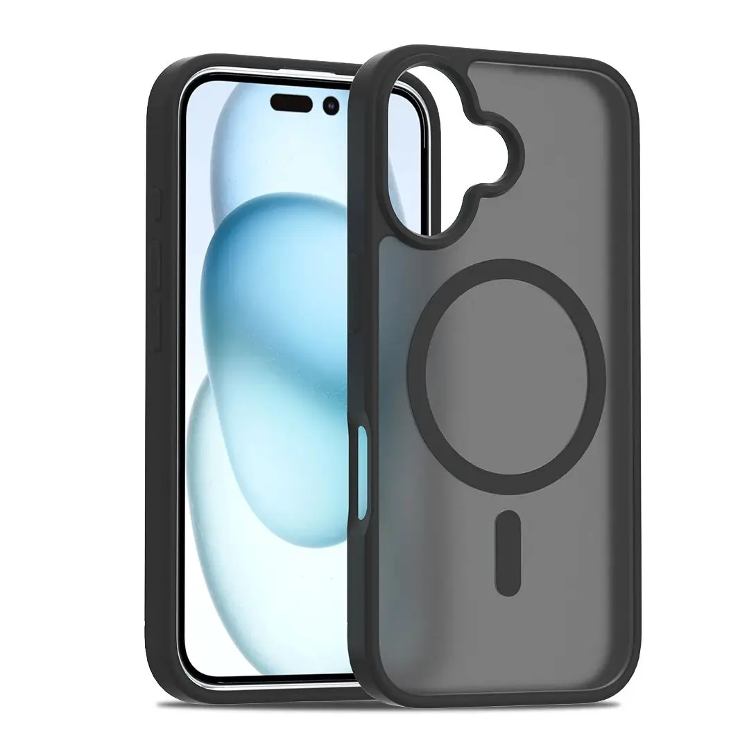 

Матовый полупрозрачный магнитный чехол Magsafe для iPhone 16E 16 15 14 11 13 12 Mini Pro Max 8 7 Plus XR SE, чехол для беспроводной зарядки