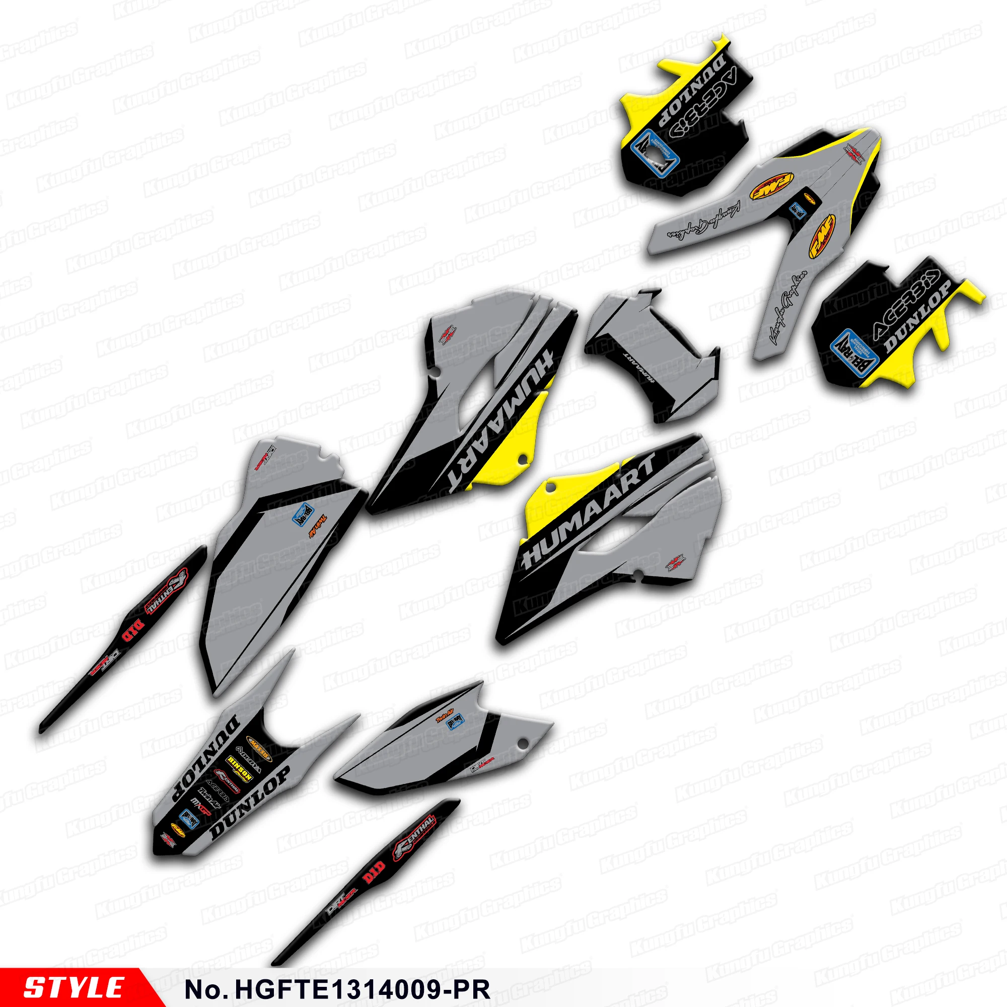 

Motorcycle Stickers Skin Graphics for Husaberg TE125 TE250 TE300 FE250 FE350 FE450 FE501 2013 2014, HGFTE1314009-PR