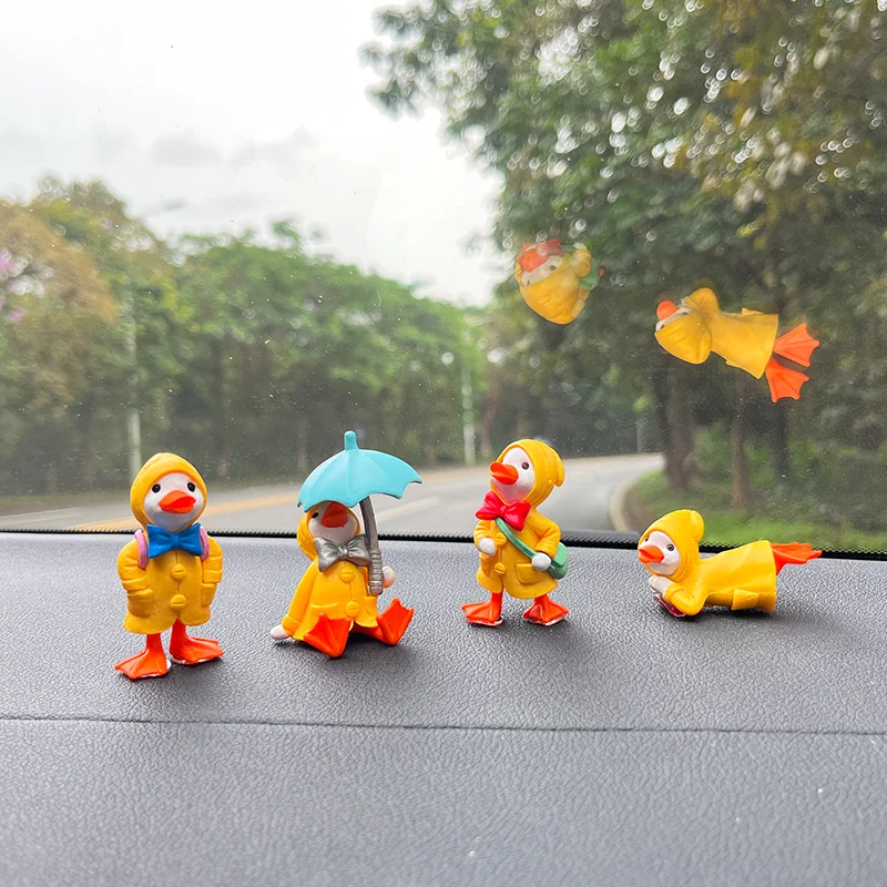 Mini Car Duck Ornament Car accessories Dashboard Toy Ducklings Auto decorate the interior with cute decorations