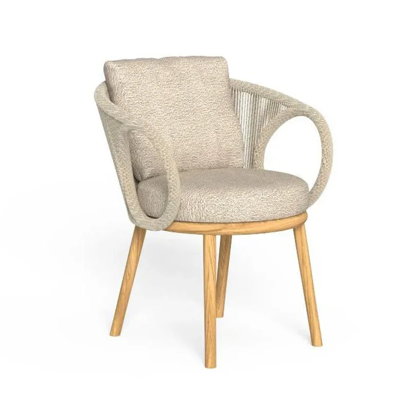 

Outdoor leisure rattan tables and chairs courtyard garden villa balcony open-air balcony outdoor hotel teak dining table furnitu