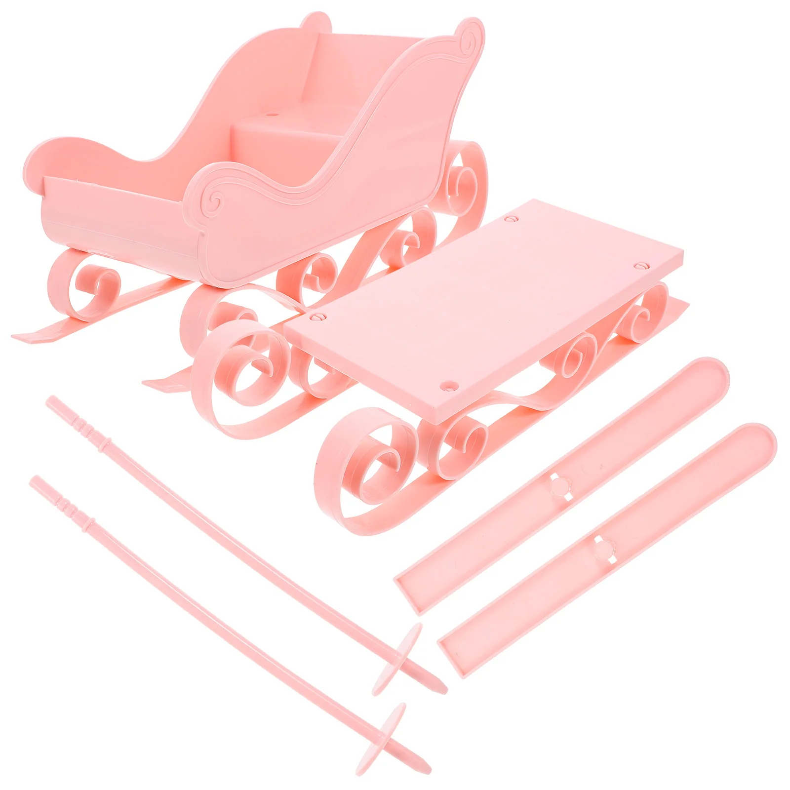 

Christmas Sleigh Hanging Ornament Mini Desktop Sled for Tree Xmas Holiday Decoration Sleigh Charm Tabletop Winter Table