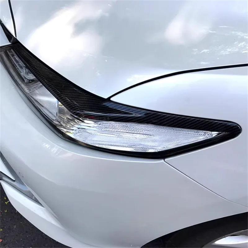 

Carbon Fiber Look For Toyota Camry 2018 - 2021 Exterior Accessories Headlights Eyebrow Eyelids Chrome Cover Trim