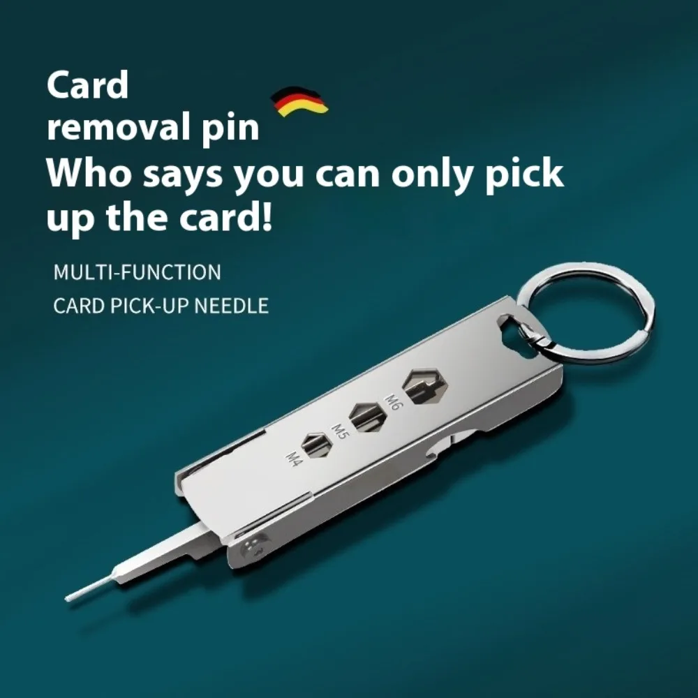 

Mobile Phone Card Pickup Needle Key Chain Multi-function Mobile Phone Mini Card Pulling Needle Advanced Portable Useful Tools