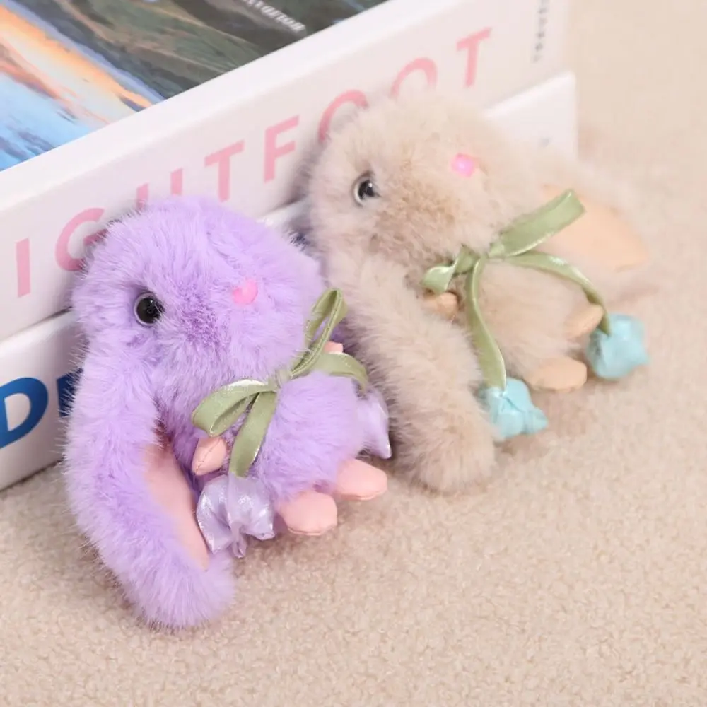 

Backpack Charm PP Cotton Tulip Rabbit Keychain Cute Cartoon Pendant Soft Key Ring Bag Charm Girl