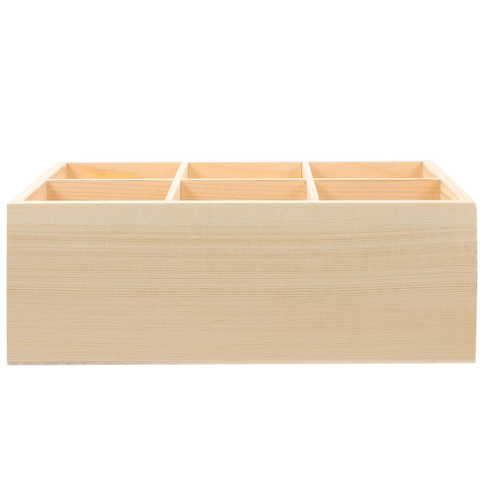 Natural Wood Marker Organizer Multi-Slot Desk Pen Holder for Markers Brushes Lipstick Crayons Pencils Makeup Desk Accessories