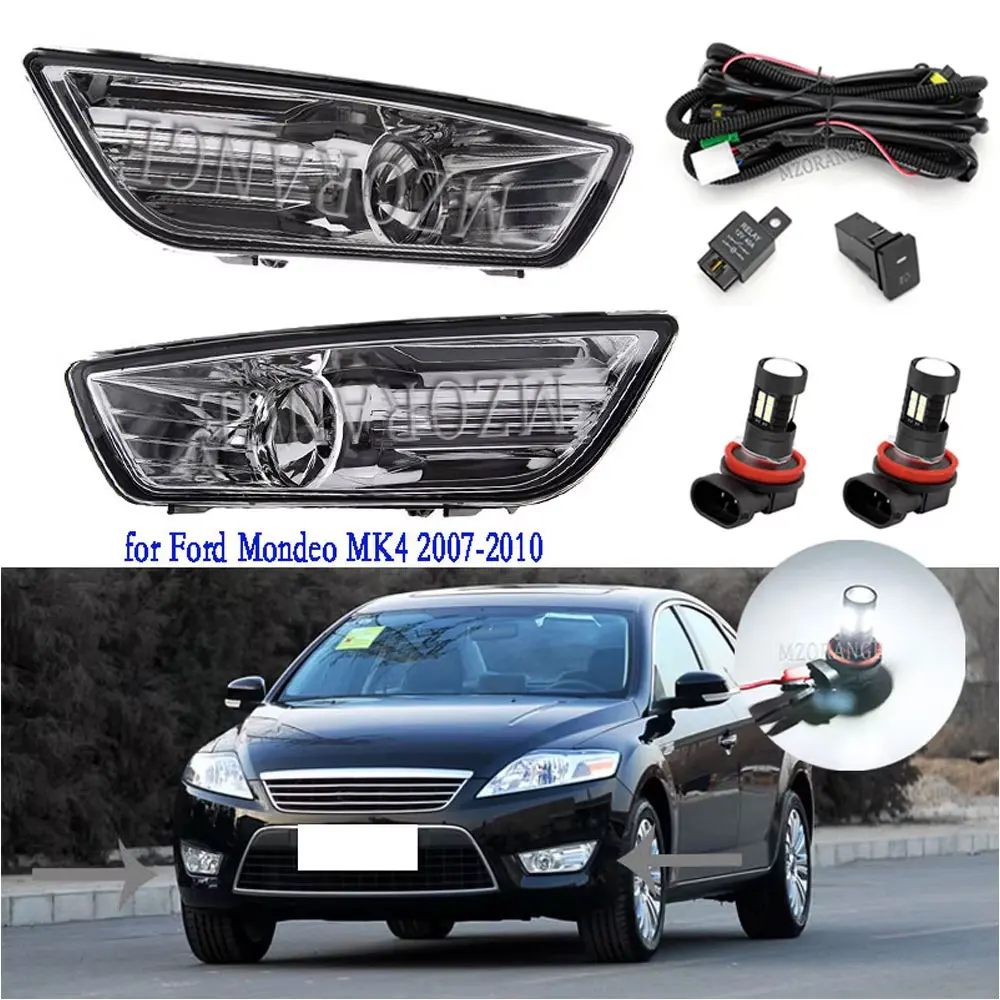 Phares antibrouillard à LED pour Ford Mondeo MK4, lampe de sauna, courbure convaincue, accessoires de voiture, 2007, 2008, 2009, 2010