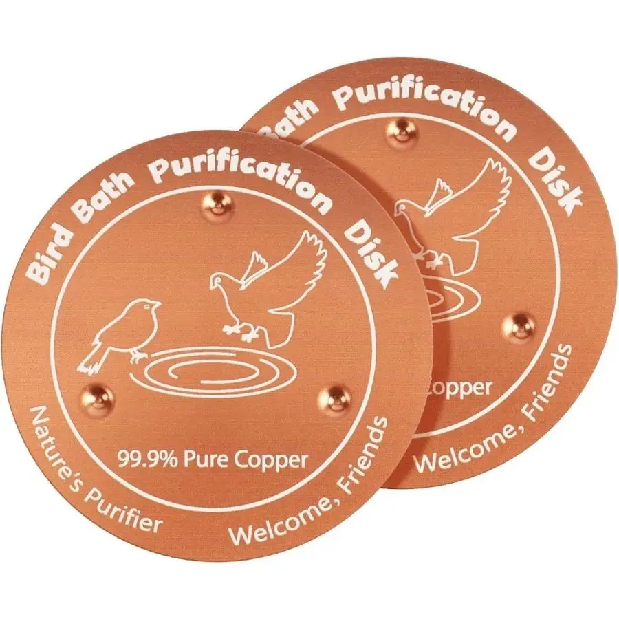 1/5/10/20/50/100pcs Copper Bird Bath Disc, Solid Copper Disk for Bird Bath, Round -Shaped Bird Bath Copper Disk, Natural Water P