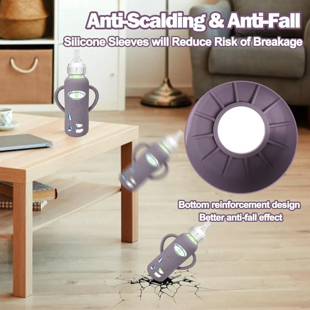 多機能哺乳瓶ハンドル イージーグリップ ソフトノーマルネックボトル 耐破損性哺乳瓶スリーブ ドクターブラウンズ用
