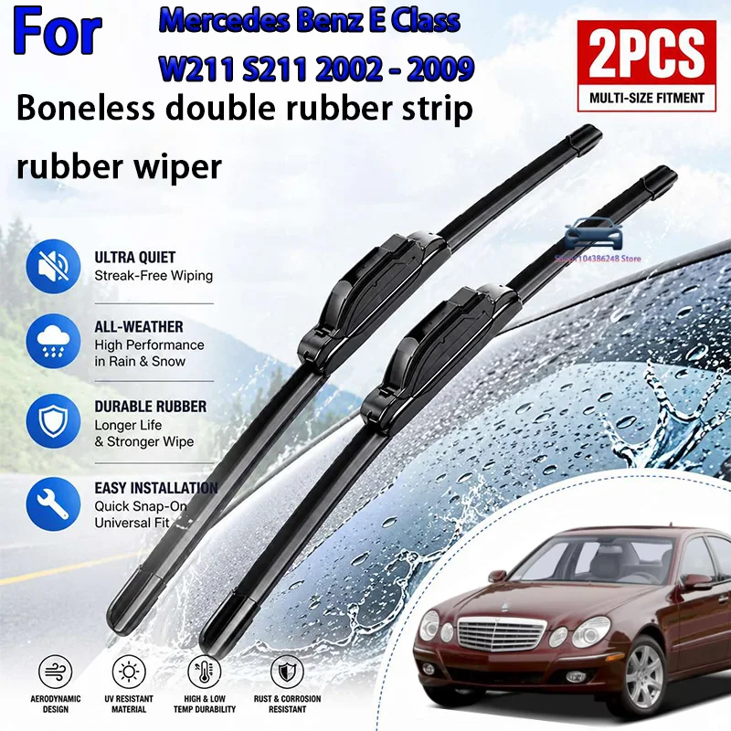 

Front Wiper Blades For Mercedes Benz E Class W211 S211 02 - 09 Windshield Windscreen Window Brush 26"26" Modification Parts