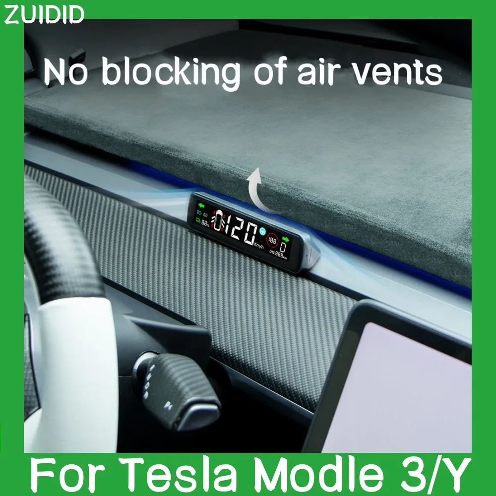 

Tesla Model 3 Y 3.9inch Auto Hud Display For Speedometer Head Up Display Electronics Accessories