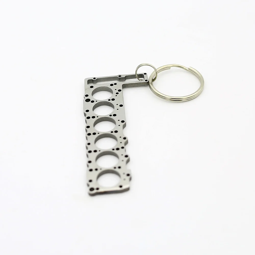 Miniature Cylinder Head Gasket Engine Stainless Steel Keychain Keyring Key Chain Keyfob Pendent S54 E46 20V 0M617 606 VR6 BARRA