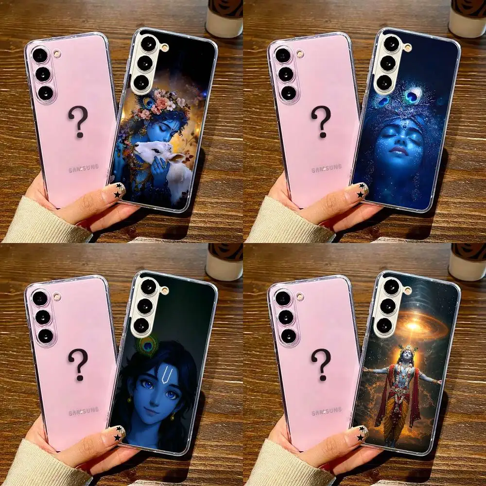 

Vishnu Hare Krishna Phone Case For SamsungS25,24,21,22,23,30,Ultra,20,Plus,Fe,Lite,Note,10,9,5G Transparent Cover