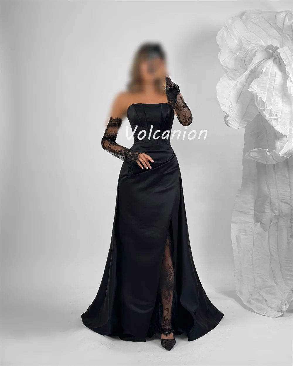 Индивидуальные высококачественные элегантные шармезные драпированные длинные платья трапециевидной формы без бретелек на заказ платья для особых случаев современный стиль классический