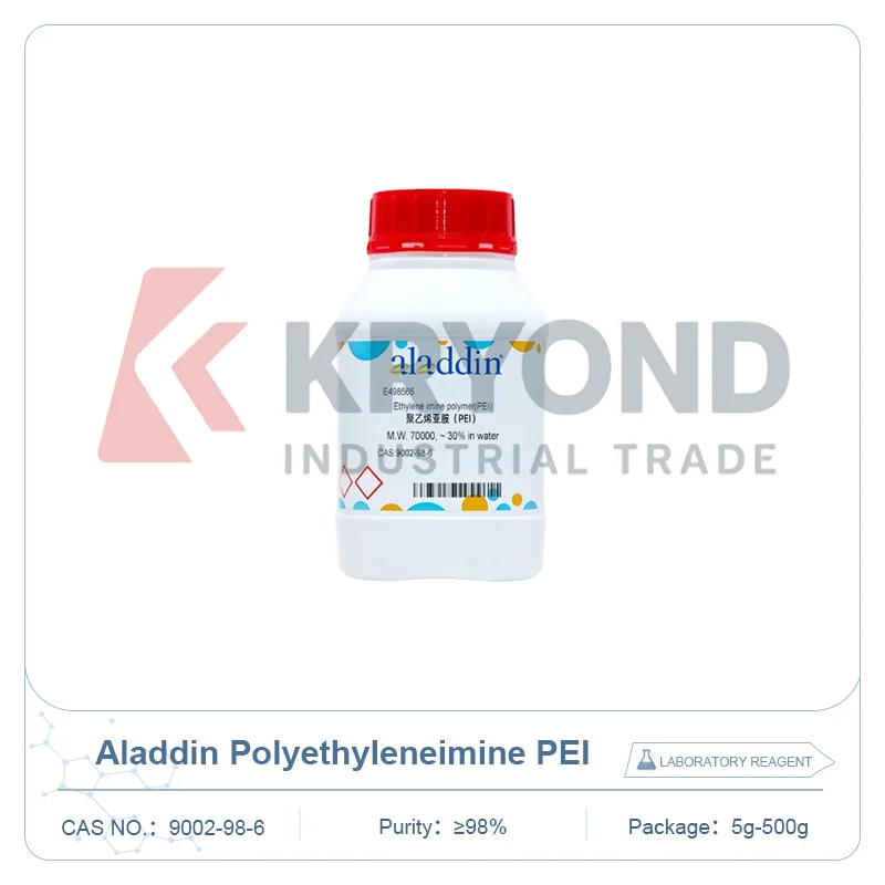 Aladdin E498565 Polyethyleneimine PEI MW 70000 30 Percent CAS 9002-98-6 Lab Chemical Reagent Research Material 5g 25g 100g 500g