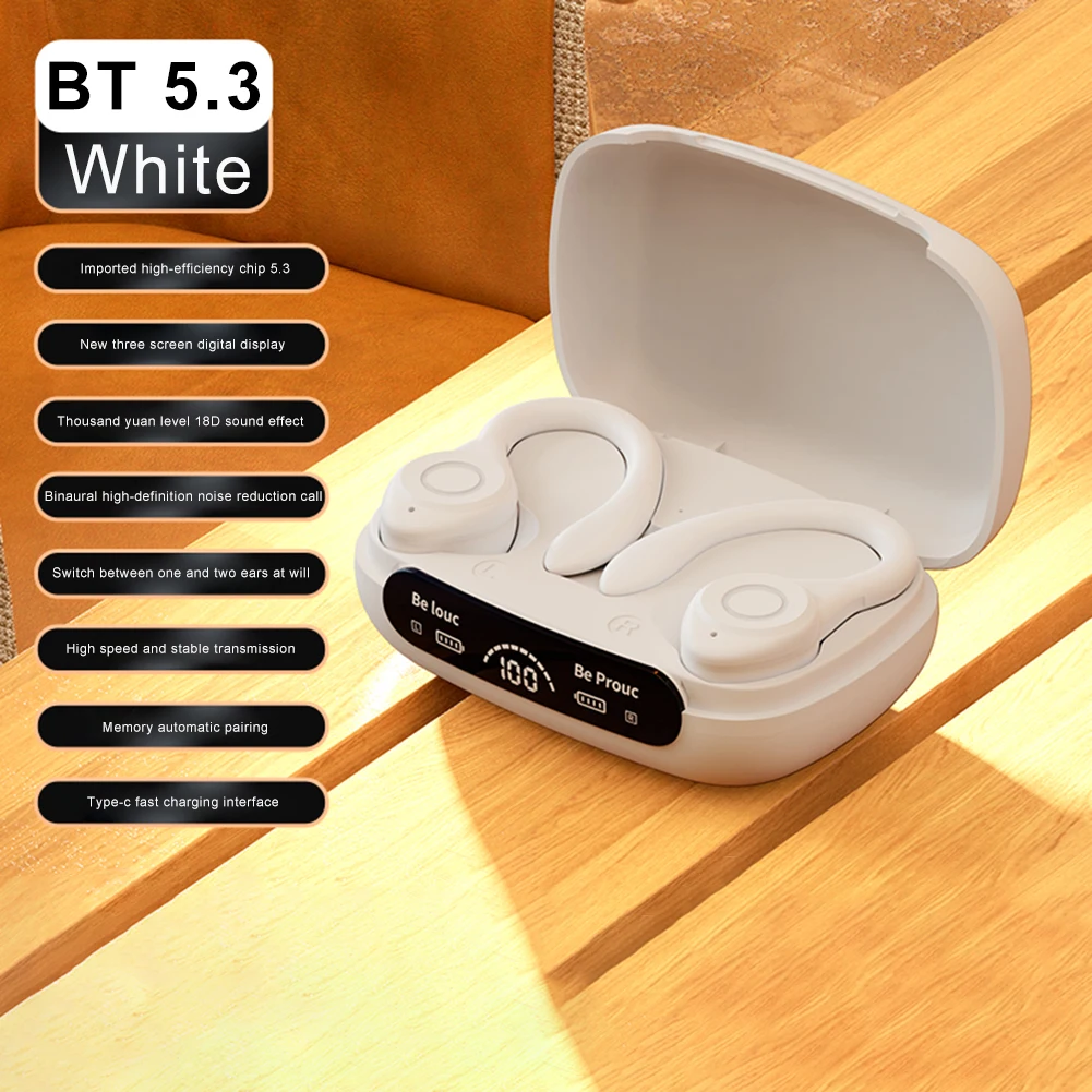 TWS سماعات الأذن هوك مقاوم للماء سماعات الألعاب بلوتوث متوافق 5.3 الحد من الضوضاء عرض الطاقة الرياضة تشغيل سماعات الأذن