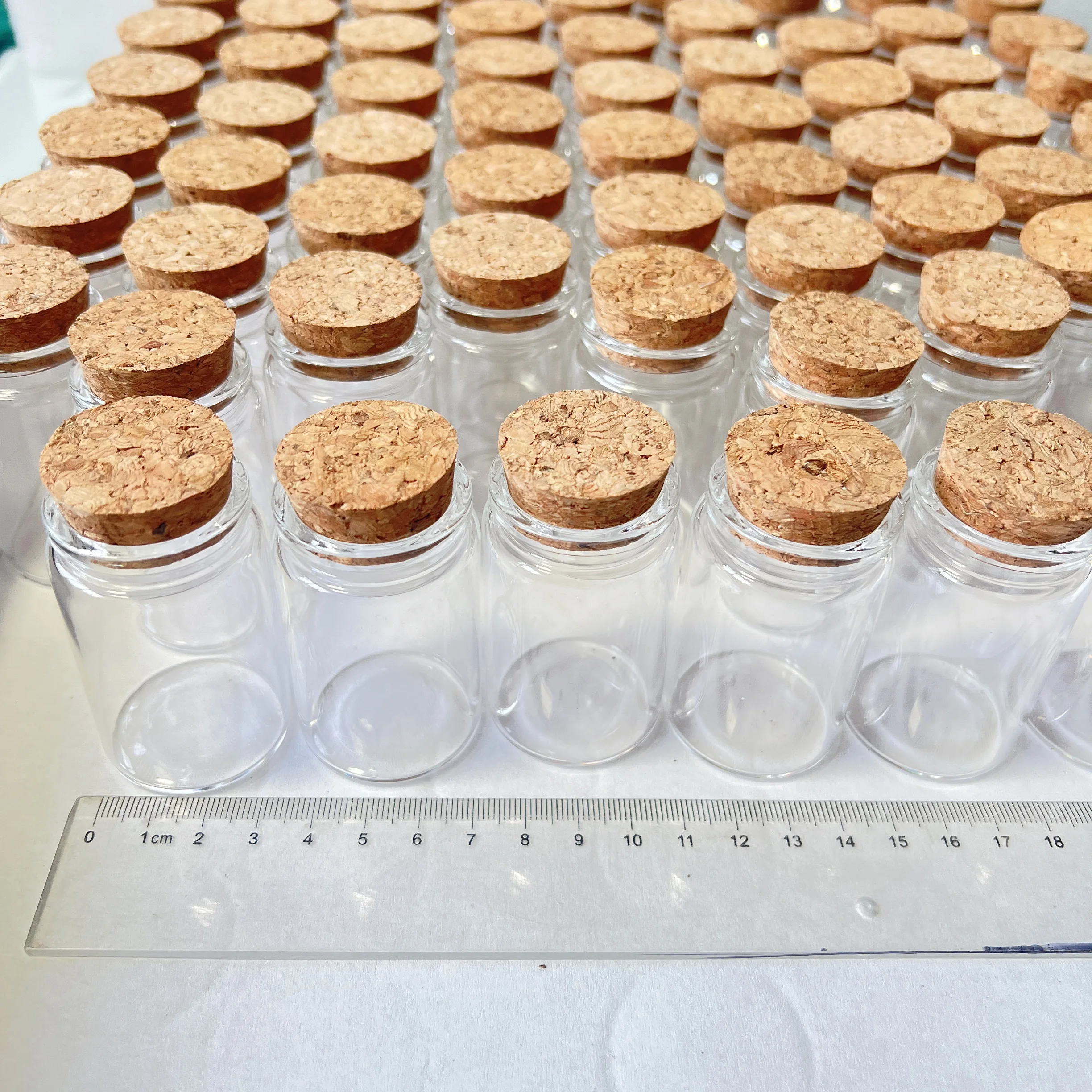 8/30 Pcs 40ml Glass Bottle Cork Stopper Tiny Jars Transparent Empty Mini Containers DIY Wedding Favors Wishing Bottles