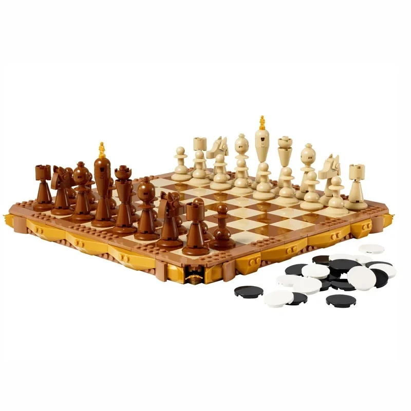 

The new compatible chess game building blocks character finals challenge interactive game building blocks toys children's gifts