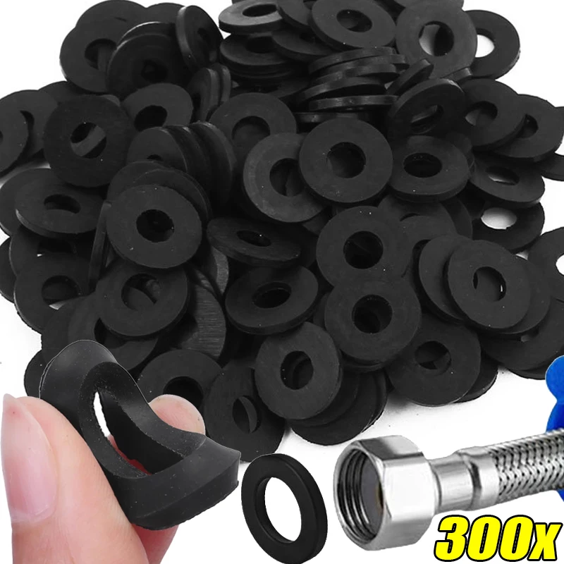 Black Round Rubber Flat Washers Gasket Ring Plumbing Faucet Washer Sealing Ring For For Shower Nozzle Hose Pipe Bellows Tube