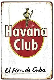 Vintage Custom Metal Signs  - Havana Club el Ron de Cuba Chic Art Wall Decort Home Yard Signs Hotel Cafe Pub restauran-Aluminum