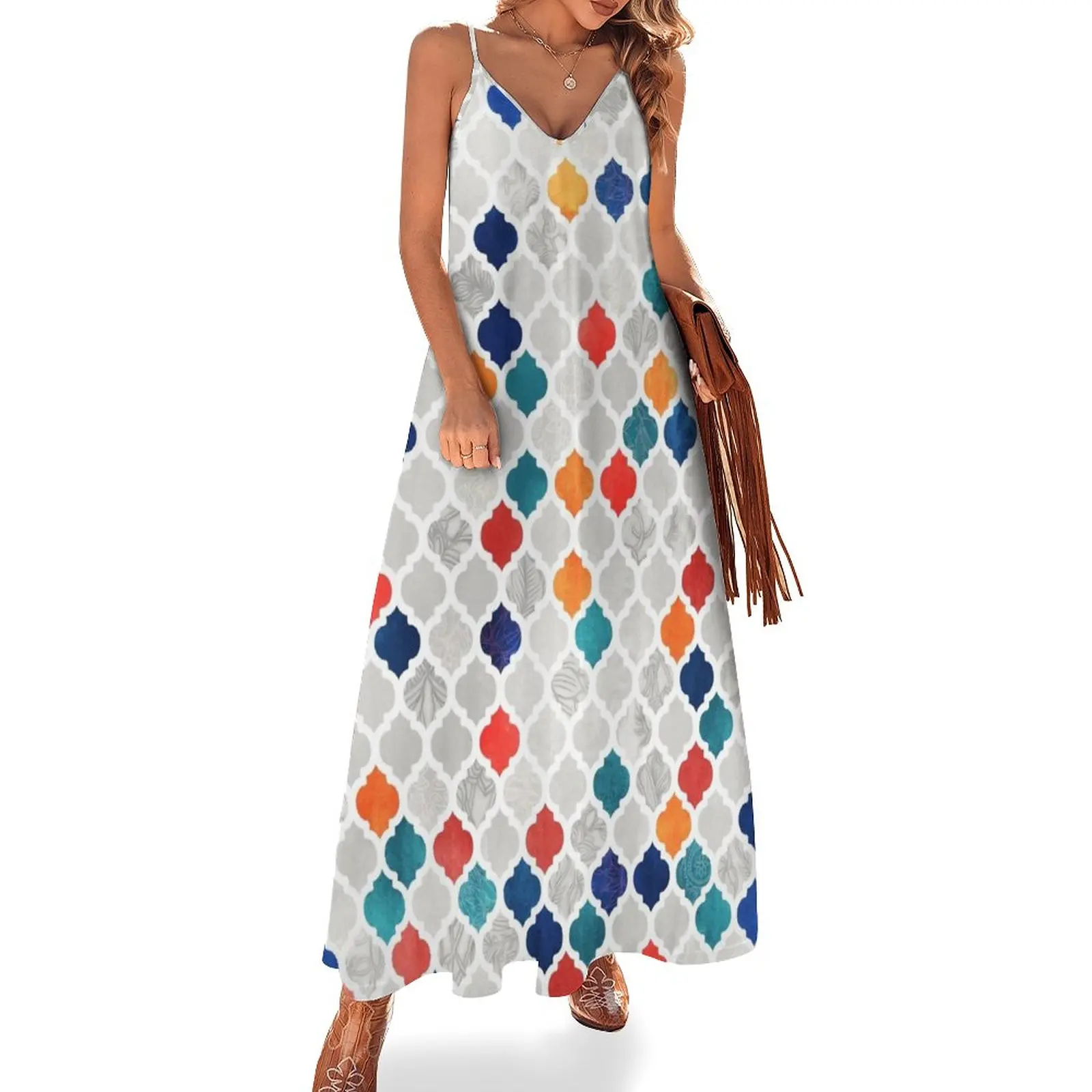 

Sea & Spice Moroccan Pattern Sleeveless Dress dresses for womens dresses for women 2024 dresses summer