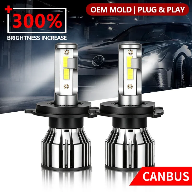 

2PCS H4 H7 LED Car Headlight Bulbs H1 H11 HB3/9005 HB4/9006 9012 6000K White LED Fo0g Lights 12000LM Turbo FanCar Light Lamp 12V