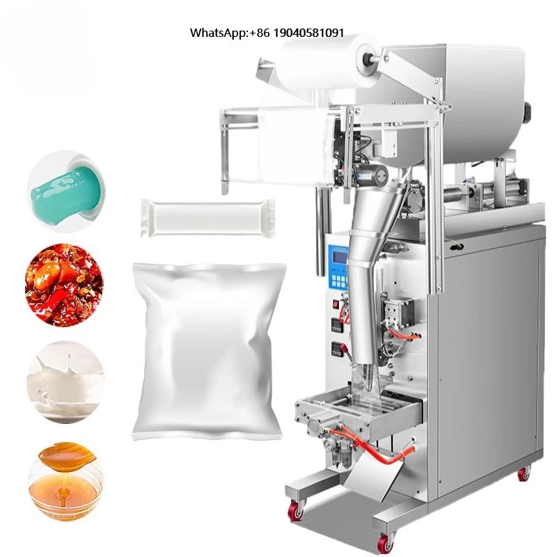 Automatic Dressing Sauce Filling and Sealing Machine Sauce Bag Liquid Ginger Garlic Peanut Butter Packaging Machine