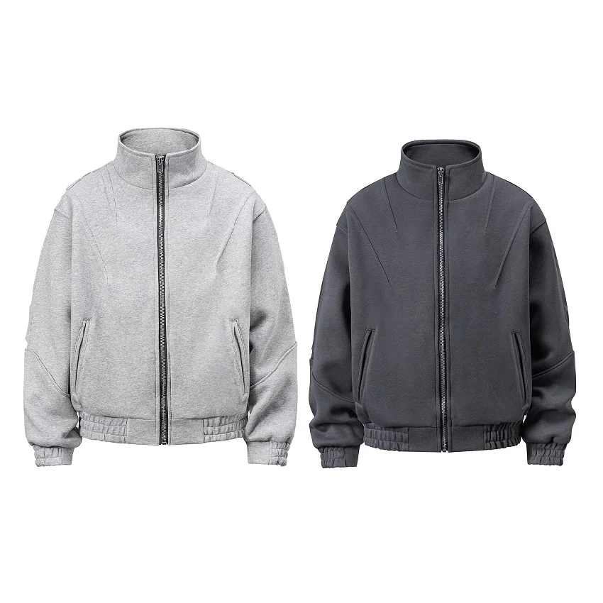 

Плотная американская деконструированная толстовка свободного кроя на молнии в стиле High Street, осенне-зимняя модная куртка-кардиган