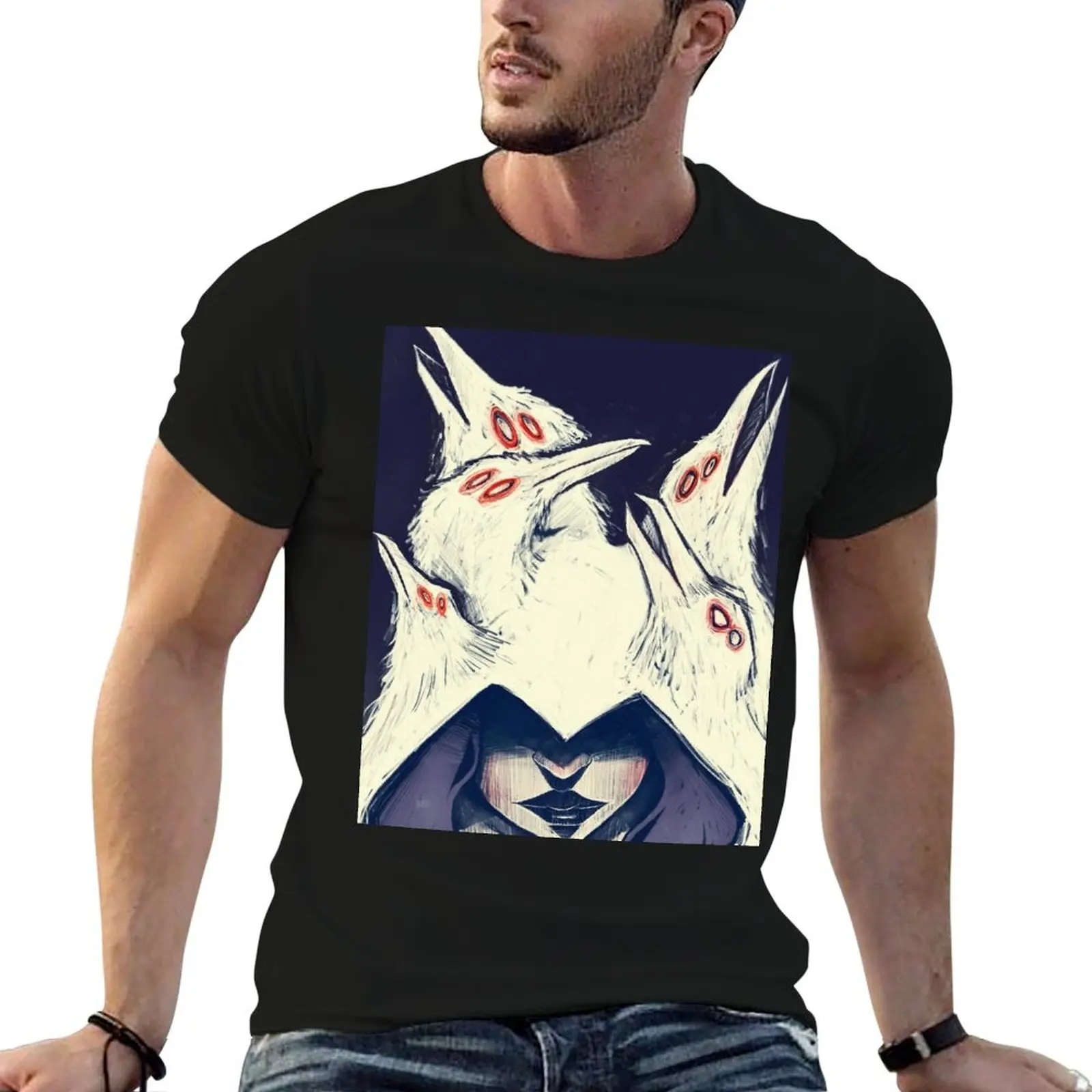 

Raven T-Shirt Short sleeve tee summer top animal prinfor boys oversized t shirt mens tall t shirts