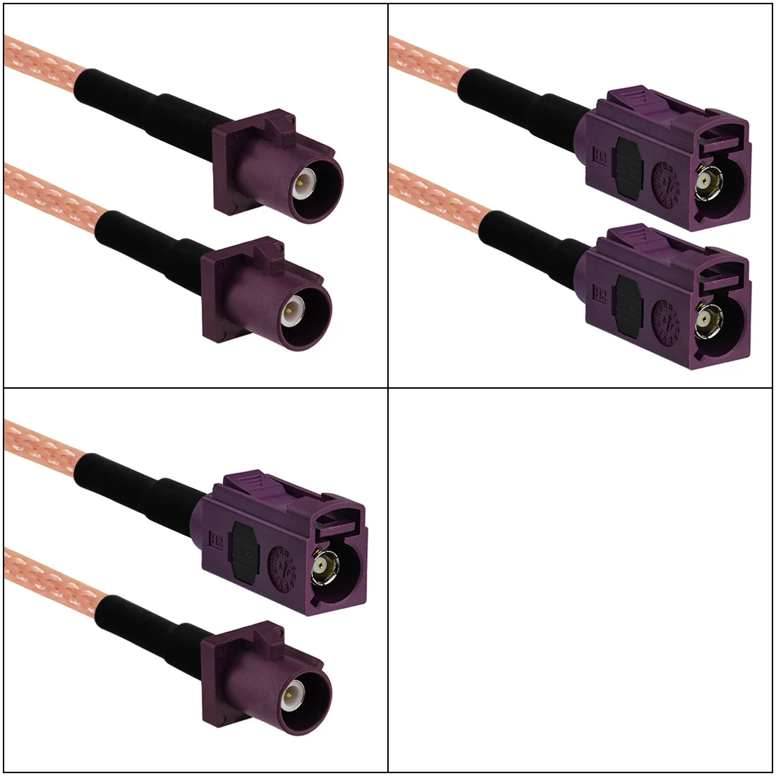 Fakra D Type Male Female Purple To SMA Plug Jack Pigtail Cable Adapter RG316 15cm /30cm/50cm/100cm Wholesale NEW for GPS