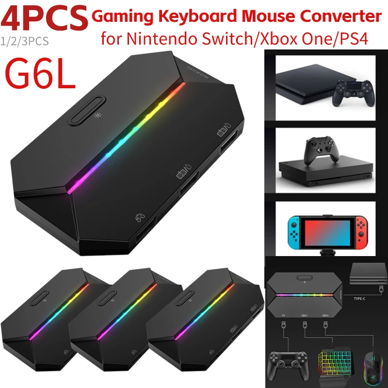 محول فأرة لوحة مفاتيح للألعاب G6L ، محول تحكم سلكي للهاتف المحمول ، مفتاح نينتندو ، Xbox One ، وحدة تحكم ألعاب PS4 ، تحكم متنقل