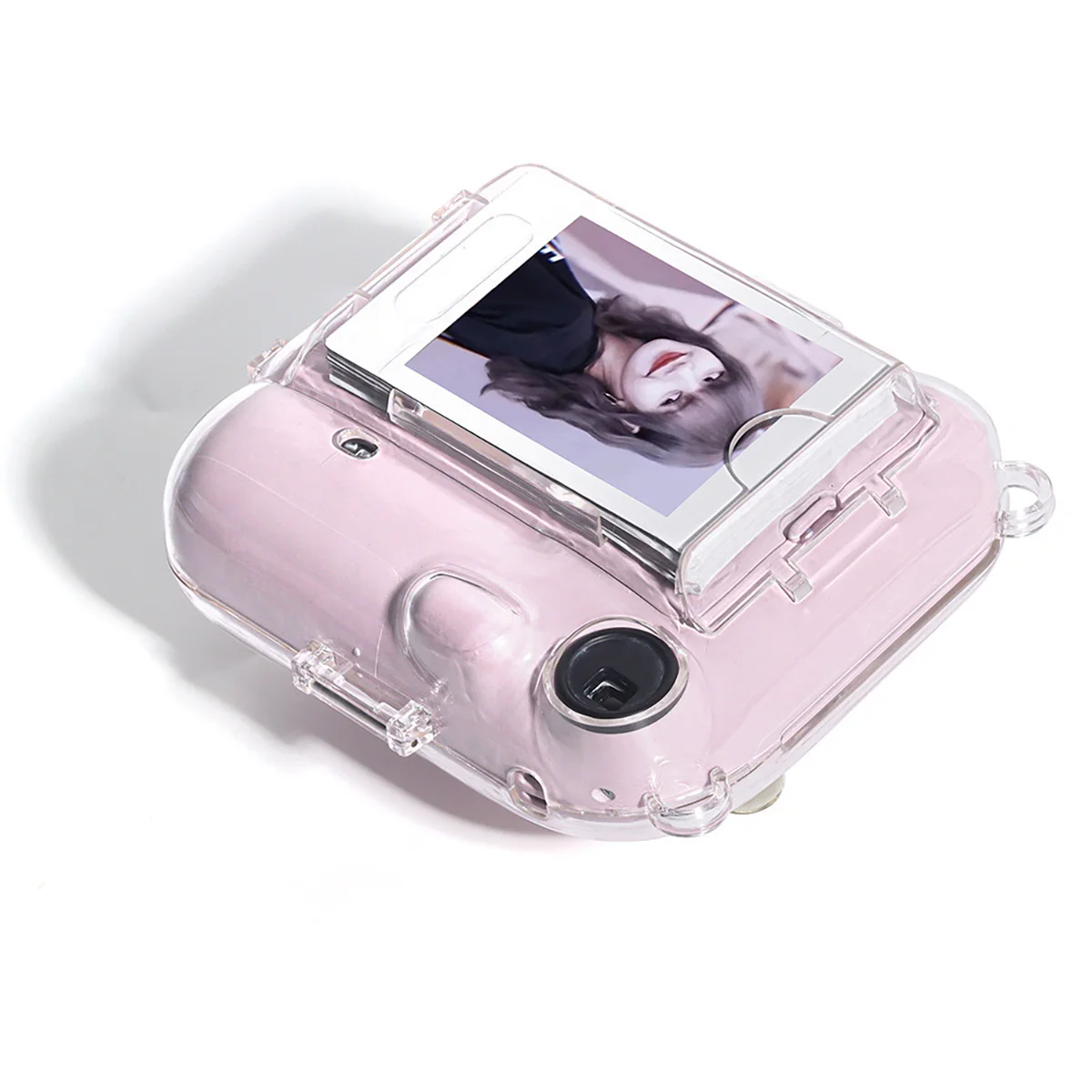 Transparent Film Storage Bag, Camera Bag, Travel Protective Case Three-Piece Set for Fuji Mini 12, with Cute Stickers - view 4